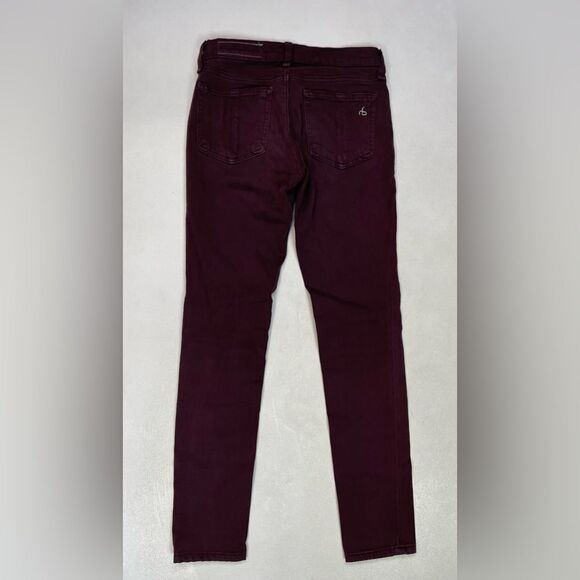 Rag & Bone Legging Jeans Women Size 24 Maroon Red W1503O163 - Picture 4 of 11